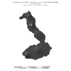 Isla Isabela. Ecuador. Shape on white. Bilevel © zelwanka