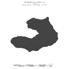 Pulau Jambongan. Malaysia. Shape on white. Bilevel © zelwanka