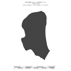 Pulau Kampai. Indonesia. Shape on white. Bilevel © zelwanka