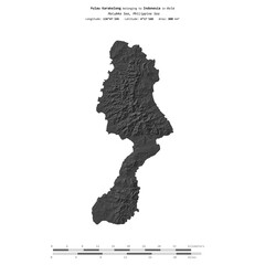 Pulau Karakelong. Indonesia. Shape on white. Bilevel © zelwanka