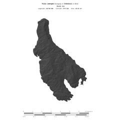 Pulau Labengke. Indonesia. Shape on white. Bilevel © zelwanka