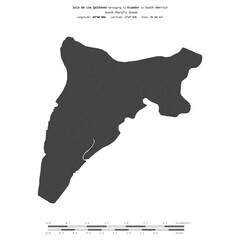 Isla de Los Quinones. Ecuador. Shape on white. Bilevel © zelwanka
