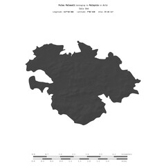 Obraz premium Pulau Malawali. Malaysia. Shape on white. Bilevel