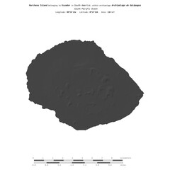 Marchena Island. Ecuador. Shape on white. Bilevel © zelwanka