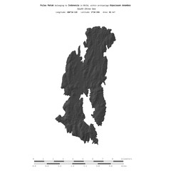 Pulau Matak. Indonesia. Shape on white. Bilevel © zelwanka
