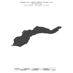 Ile Mateba. Democratic Republic of the Congo. Shape on white. Bilevel © zelwanka
