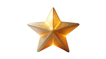 Fototapeta premium golden star isolated on white