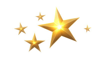 Obraz premium golden stars isolated on white