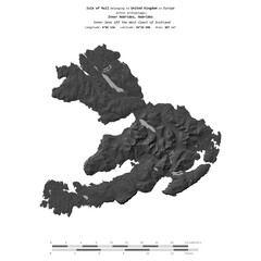 Isle of Mull. United Kingdom. Shape on white. Bilevel © zelwanka