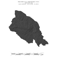 Mussau Island. Papua New Guinea. Shape on white. Bilevel © zelwanka