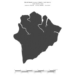 Ilha do Mutucal. Brazil. Shape on white. Bilevel © zelwanka