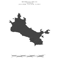 Nanri Island. China. Shape on white. Bilevel © zelwanka