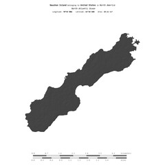 Naushon Island. United States. Shape on white. Bilevel © zelwanka