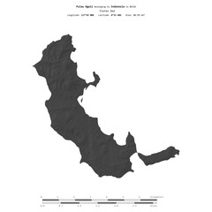 Pulau Ngali. Indonesia. Shape on white. Bilevel © zelwanka
