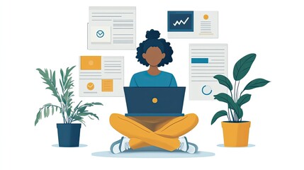 person fact checking information on laptop emphasizing accuracy ,truth in digital content