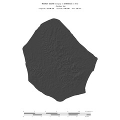 Nunukan Island. Indonesia. Shape on white. Bilevel © zelwanka