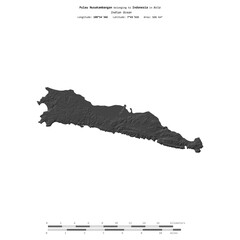 Pulau Nusakambangan. Indonesia. Shape on white. Bilevel © zelwanka