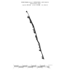Orchid Island. United States. Shape on white. Bilevel © zelwanka