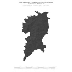 Palaui Island. Philippines. Shape on white. Bilevel © zelwanka