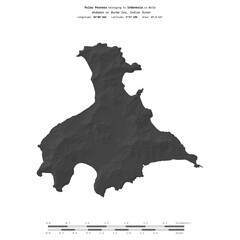 Pulau Peunasu. Indonesia. Shape on white. Bilevel © zelwanka