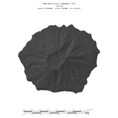 Pulau Pura. Indonesia. Shape on white. Bilevel © zelwanka