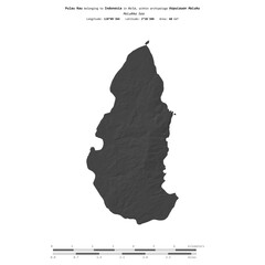 Pulau Rau. Indonesia. Shape on white. Bilevel © zelwanka