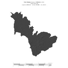 Pulau Rempang. Indonesia. Shape on white. Bilevel © zelwanka
