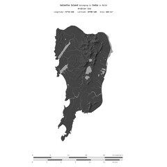 Salsette Island. India. Shape on white. Bilevel © zelwanka