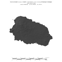 Isla San Salvador. Ecuador. Shape on white. Bilevel © zelwanka