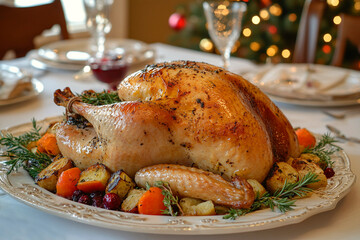 Roasted chicken with vegetables