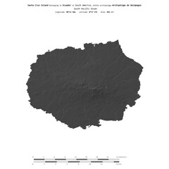 Santa Cruz Island. Ecuador. Shape on white. Bilevel © zelwanka