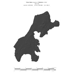 Pulau Semau. Indonesia. Shape on white. Bilevel © zelwanka