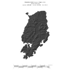 Shimoshima Island. Japan. Shape on white. Bilevel © zelwanka