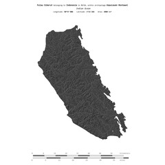 Pulau Siberut. Indonesia. Shape on white. Bilevel © zelwanka