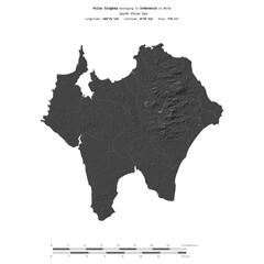 Pulau Singkep. Indonesia. Shape on white. Bilevel © zelwanka