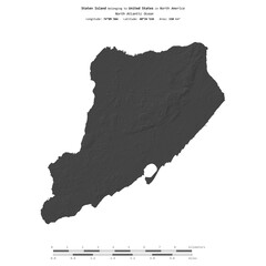Staten Island. United States. Shape on white. Bilevel © zelwanka