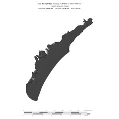 Isla de Superagui. Brazil. Shape on white. Bilevel © zelwanka