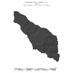 Pulau Tabuhan. Indonesia. Shape on white. Bilevel © zelwanka