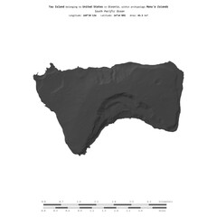 Tau Island. United States. Shape on white. Bilevel © zelwanka