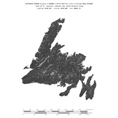 Terranova Island. Canada. Shape on white. Bilevel © zelwanka