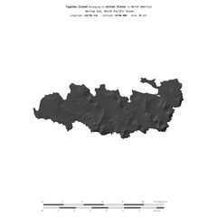Tigalda Island. United States. Shape on white. Bilevel © zelwanka