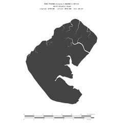 Iles Tristao. Guinea. Shape on white. Bilevel © zelwanka