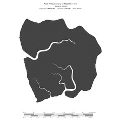 Pulau Trong. Malaysia. Shape on white. Bilevel © zelwanka