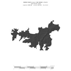 Waiheke Island. New Zealand. Shape on white. Bilevel © zelwanka
