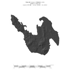 Pulau Weh. Indonesia. Shape on white. Bilevel © zelwanka