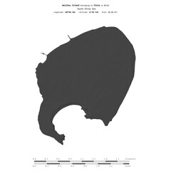 Weizhou Island. China. Shape on white. Bilevel © zelwanka
