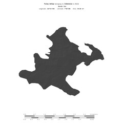 Pulau Wotap. Indonesia. Shape on white. Bilevel © zelwanka