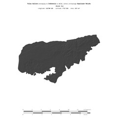 Pulau Wuliaru. Indonesia. Shape on white. Bilevel © zelwanka