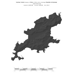 Xiachuan Island. China. Shape on white. Bilevel © zelwanka