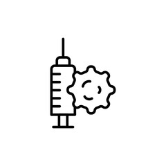 Cancer medicine outline icons, minimalist vector illustration ,simple transparent graphic element .Isolated on white background